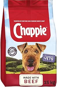 15kg Chappie Complete Dry Adult Dog Food Beef & Wholegrain Cereal