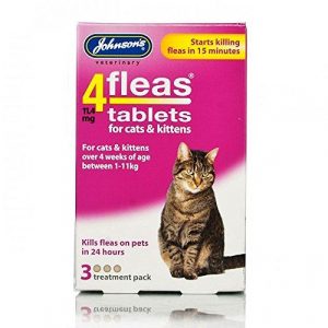 Johnson's 4 fleas tablets over 4 weeks for cats