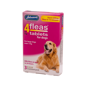 Johnson's 3 pack 4 fleas tablets for dogs