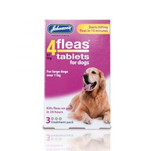Johnson's 3 pack 4 fleas tablets for large dogs