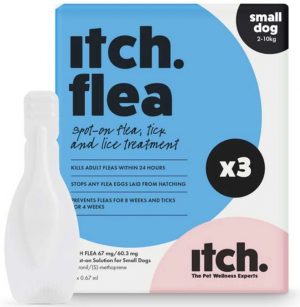 Itch: x3 flea spot on for small dogs