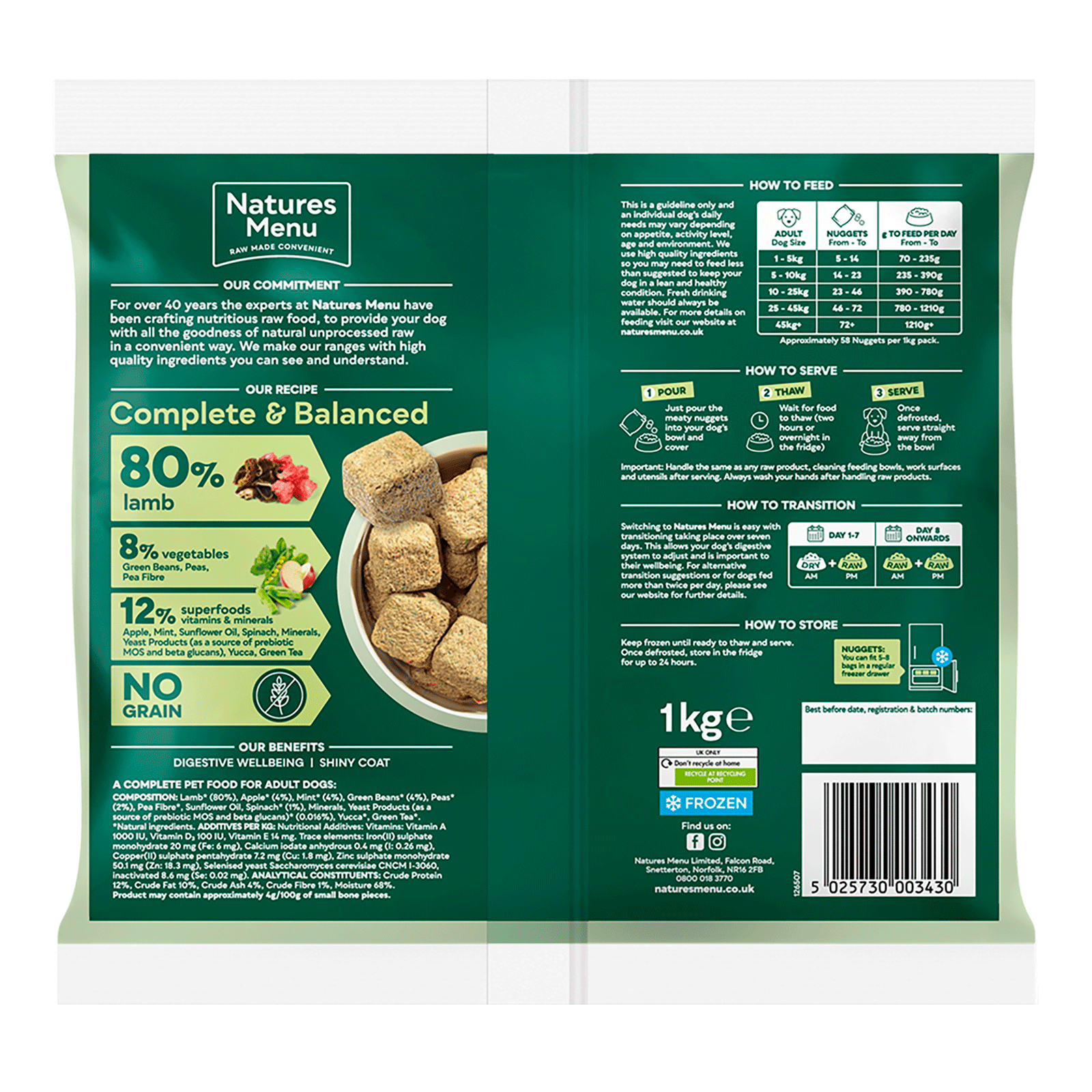 Natures Menu 80/20 lamb and veg - Image 2